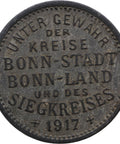1917 10 Pfennig Bonn - Siegkreis Coin Germany