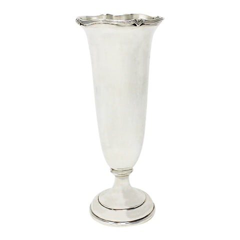 1917 Antique George V Era Sterling Silver Vase Silversmiths Mappin & Webb Ltd Birmingham Hallmarks