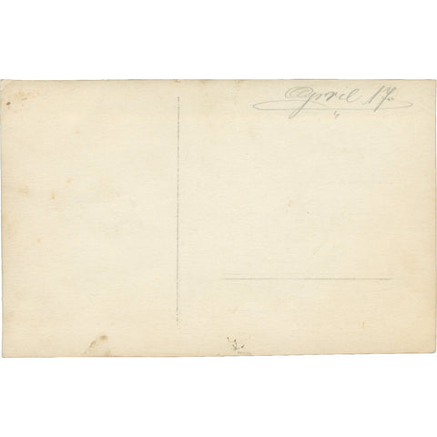 1917 April German Soldiers in Forest Camp Postcard - World War I