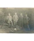 1917 April German Soldiers in Forest Camp Postcard - World War I