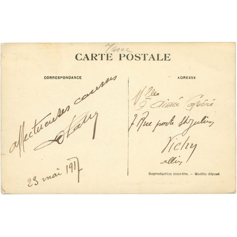 1917 Bab Moroudj Morocco Vintage Postcard 7 Rue porte St. Julien, Vichy