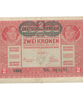 1917 Austria-Hungary 2 Kronen Banknote