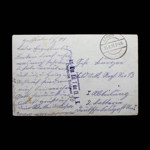 1917’s Antique Soldier Photograph of German Soldier Artillery World War 1