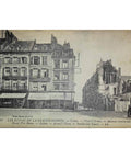 1917s France Word War I Ruins Calais Armes’s Place Bombarded Houses Postcard