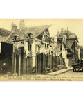 1917s France Word War I Ruins Calais Riviere’s Street Postcard