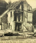 1917s France Word War I Ruins Calais Their’s and Valenciennes’s Street Postcard