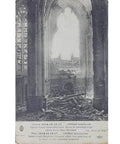 1917s Word War I France Arras bombarded St. Jean - Baptiste Church Postcard