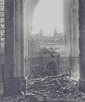 1917s Word War I France Arras bombarded St. Jean - Baptiste Church Postcard