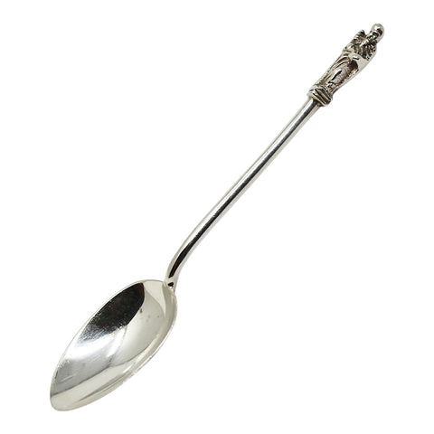 1918 Antique George V Era Apostle Set Six Sterling Silver Tea Spoons with original Case Silversmith Charles William Fletcher Sheffield Hallmarks