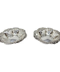 1918 Antique George V Era Sterling Silver Pierced Pair Bon Bon Dish with original Case Silversmith Wilmot Manufacturing Co Birmingham Hallmarks