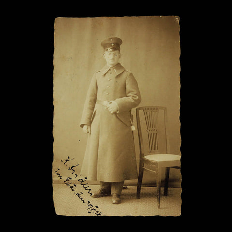 1918 Antique Studio Photograph of German Soldiers taken post - World War 1 Military Postcard