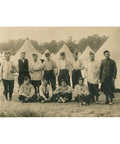1918 French Military Camp Group Photo Postcard - World War I