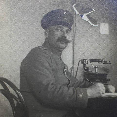 1918 Telephone Operator World War I Military Germany Soldiers WW1 Postcard Army History