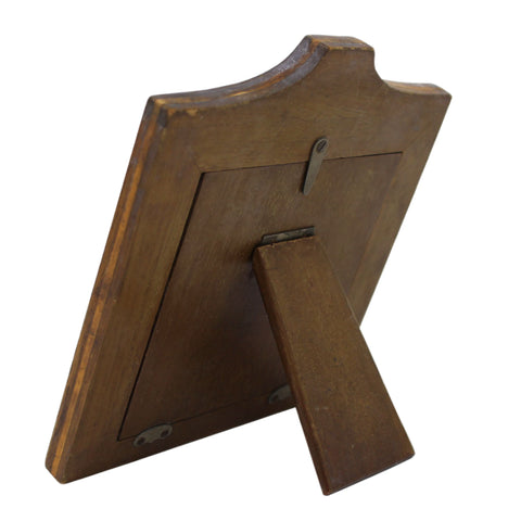 1919 Antique George V Era Sterling Silver Photo Frame Silversmith William Hutton & Sons Ltd Wood - Backed Birmingham Hallmarks