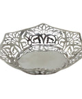 1919 Antique George V Era Sterling Silver Pierced Bonbon Dish Silversmith Johnson, Walker & Tolhurst Birmingham Hallmarks