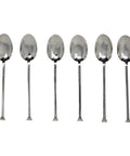 1919 Antique Set Six Tea Spoons with original Case Silversmith Cooper Brothers & Sons Sheffield Hallmarks