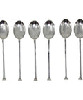 1919 Antique Set Six Tea Spoons with original Case Silversmith Cooper Brothers & Sons Sheffield Hallmarks
