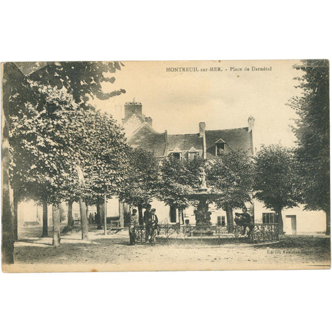 1919 Montreuil - sur - Mer, France – Place de Darnétal – Postcard