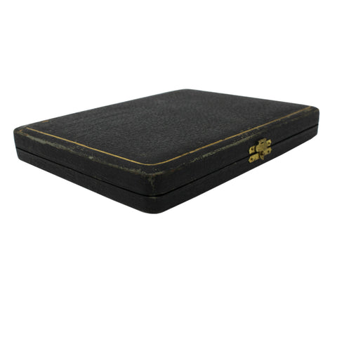 1920 Antique George V Era Set Six Sterling Silver Tea Spoons and Sugar Tongs with Box Silversmith A J Bailey Birmingham Hallmarks