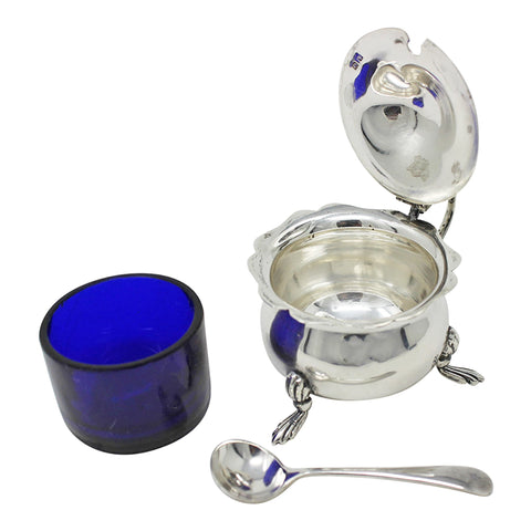 1920 Sterling Silver Mustard Pot Silversmiths S.Blanckensee & Son Ltd Birmingham Hallmarks