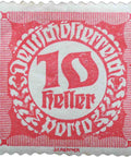 1920 Austria 10 Austro-Hungarian Heller Stamp Digit in circle