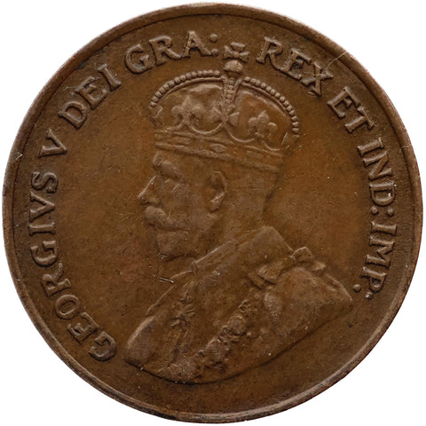 1920 One Cent George V Canada Coin
