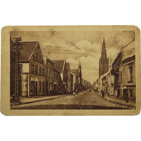 1920's Antique Postcard Memel Frederic William Street Prussia Germany Lithuania