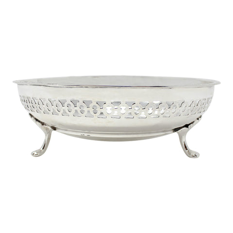 1921 Antique George V Era Sterling Silver Pierced Dish Silversmith Ernest Druiff & Co Birmingham Hallmarks