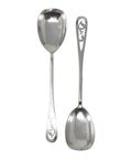 1921 Antique George V Era Sterling Silver Two Spoons with original Case Silversmith Lee & Wigfull (Henry Wigfull) Sheffield Hallmarks