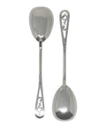 1921 Antique George V Era Sterling Silver Two Spoons with original Case Silversmith Lee & Wigfull (Henry Wigfull) Sheffield Hallmarks