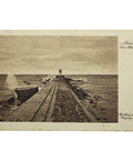 1921 Antique Memel Die Nordermole Prussia Germany Lithuania Postcard Klaipeda Molas