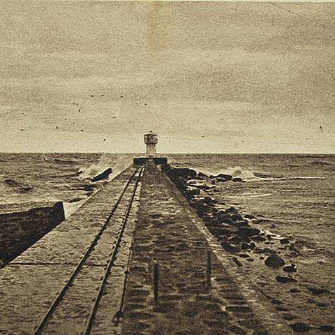 1921 Antique Memel Die Nordermole Prussia Germany Lithuania Postcard Klaipeda Molas