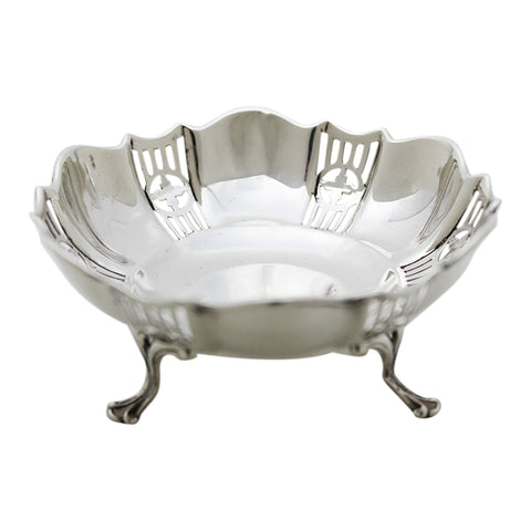 1921 George V Era Pierced Dish Silversmith Robert Pringle London Hallmarks