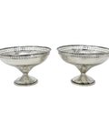 1921 George V Era Sterling Silver Pierced Pair Bon Bon Dish Silversmith Adie Brothers Ltd Birmingham Hallmarks