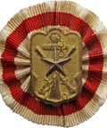 1921 Japanese Imperial Military Reserve Association badge with Red striped rosette