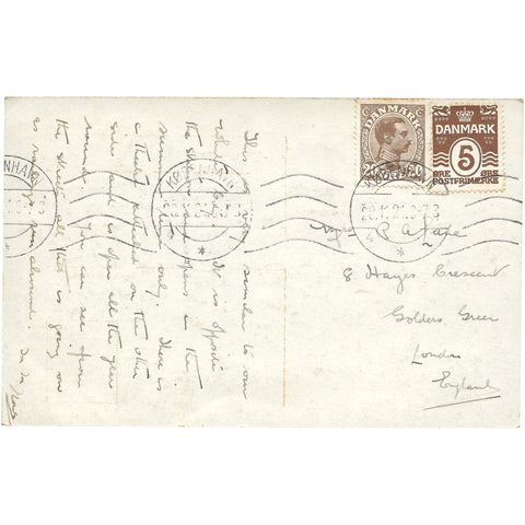 1921 Tivoli Gardens is Copenhagen Antique Postcard