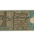 1921 Germany 50 Pfennig Notgeld (Berlin Charlottenburg)