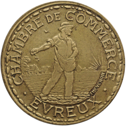 1922 1 Franc Chambre de Commerce d’Evreux Coin