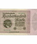 1923 Germany 100,000 Mark Banknote