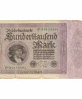 1923 Germany Banknote 100000 Mark Collectible