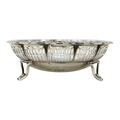 1924 George V Era Sterling Silver Pierced Bonbon Dish Silversmith Mappin & Webb Ltd Birmingham Hallmarks