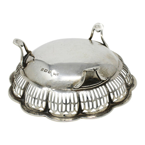1924 George V Era Sterling Silver Pierced Bonbon Dish Silversmith Mappin & Webb Ltd Birmingham Hallmarks