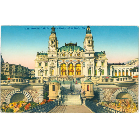 1928 Monte Carlo, Monaco – The Casino (South Side) – Postcard