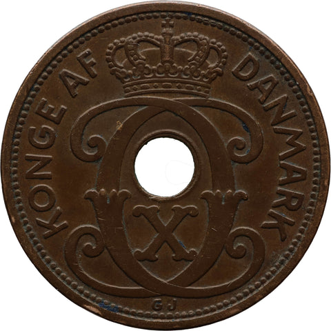 1929 5 Ore Denmark Coin Christian X
