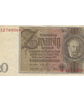 1929 Twenty Mark Germany Banknote
