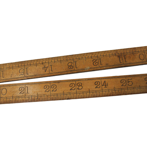 1930’s Vintage English Four-Fold 36” Wooden Rule