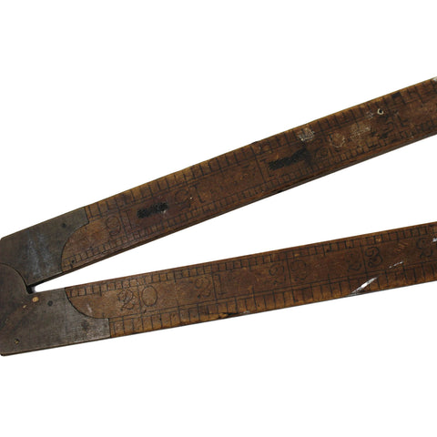 1930’s Vintage English Four-Fold 36” Wooden Rule