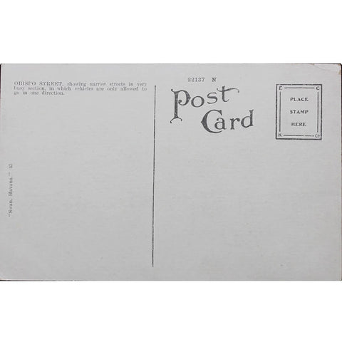 1930s Havana Obispo Street Postcard