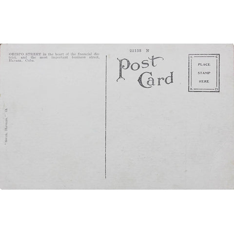 1930s Havana Obispo Street Postcard