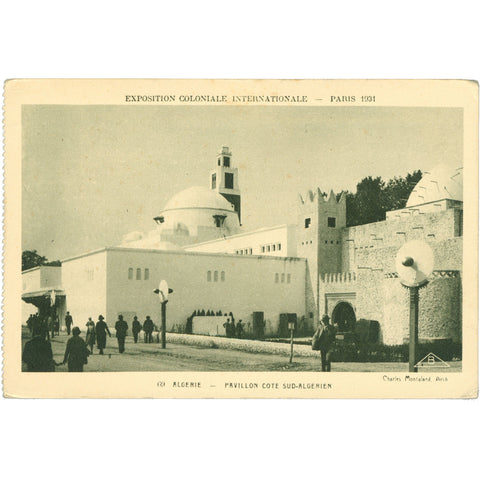 1931 Paris Exposition Coloniale Internationale South Algerian Pavilion Postcard